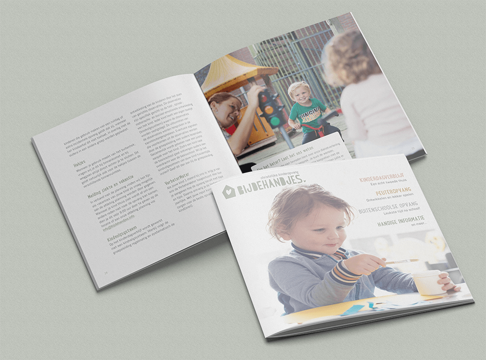 Ontwerp en opmaak brochure kinderopvangorganisatie
